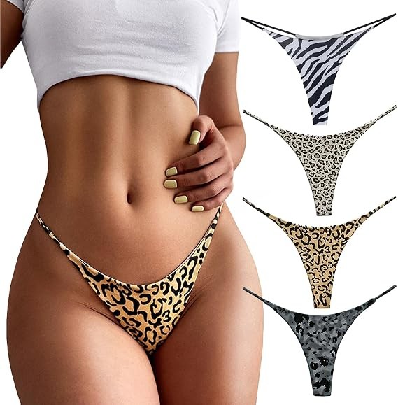 Thong for Women Cotton Underwear Low Rise Panties Woman G-String Thongs