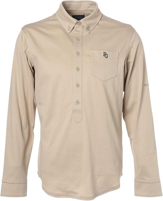 Parly Gates 053-5261013 Men's Long Sleeve Polo Shirt (Dots Jacquard)