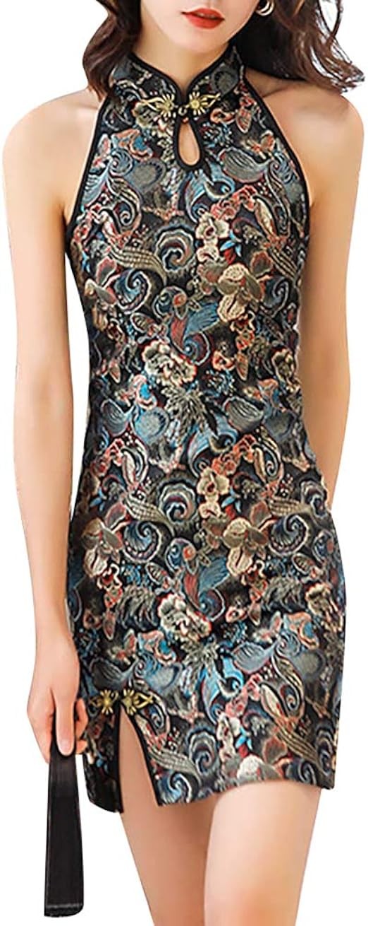 Goth Long Black Dress Women Elegant Vintage Evening Dress Chinese Embroidery Women Slim Fit Gothic Party Dress