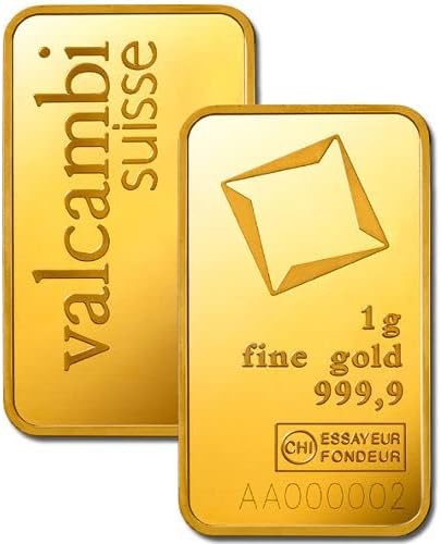 1 gram Gold in orange assay | Valcambi w/pouch